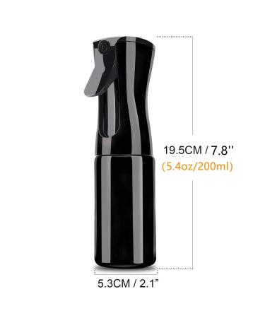 200ml Refillable Hair Spray Bottle - Ultra-Fine Continuous Mist for Salon Gardening & Skin Care (Black) - Buy Online on GoSupps.com
