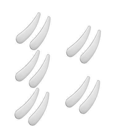 Healvian 10 Pcs Cosmetic Spatula Makeup Applicator Face Spatula Cosmetics Spatulas Reusable Stainless Steel 1 g (Pack of 1) As Shownx5pcs