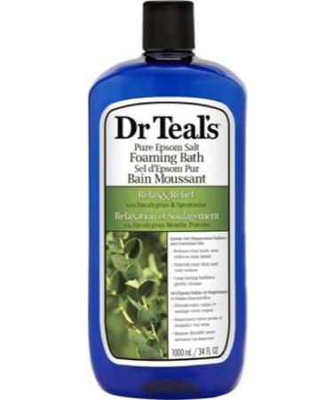 Dr Teal's Eucalyptus & Spearmint + Coconut Oil Foaming Bath (1000 mL each) Foaming Bath + Coconut oil - Buy Online on GoSupps.com