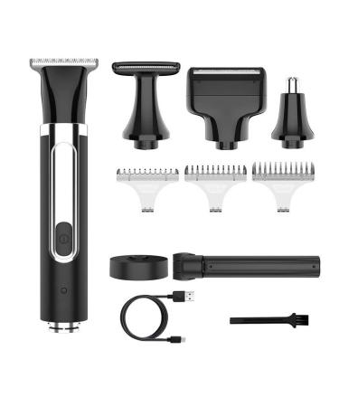 Hair Clipper Trimmer 4 in 1 Rechargeable Men's Shaving Set Back Razor Shaver Groomer Foldable Telescopic Rod Nose Hair Trimmer Back Shaver Long Handle