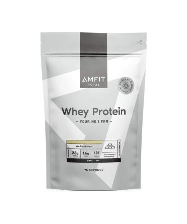 Amazon Brand - Amfit Nutrition Whey Protein Powder Vanilla Flavour 75 Servings 2.27 kg (Pack of 1)
