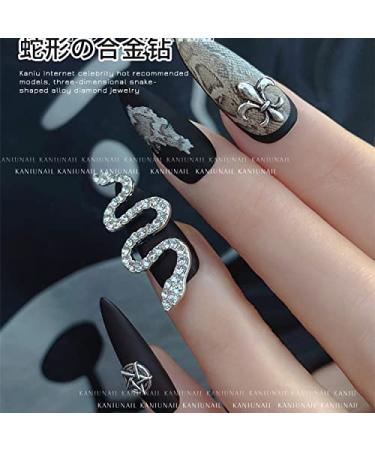 3D Nail Studs Rhinestone Crystal Beads Mermaid Design - Snake-Shape - Buy Online on GoSupps.com