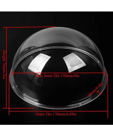 LOTOWELZON 6inch Acrylic Clear Transparent Camera Dome Cover Security Camera Housing Pet Dog Fence Window Skylight Window (ID150mm*H76mm/5.9 * 3in) ID150mm*H76mm/5.9*3in - Buy Online on GoSupps.com