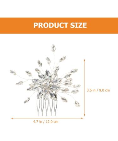 FRCOLOR Set of 3 Comb Prom Headband Wedding Tiara Hair Accessories Hair Combs Wedding Hair Clips for Brides Hair Combs Rhinestones Headpiece Hairpiece Bridal Plastic - Buy Online on GoSupps.com