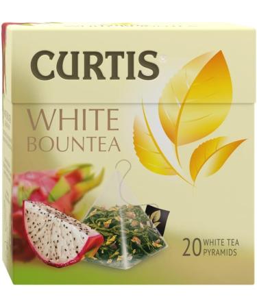 Curtis Green Tea Premier Chinese Green Tea Blended with Exotic Fruits 20 Individual Mesh Pyramids WHITE BOUNTEA - Buy Online on GoSupps.com
