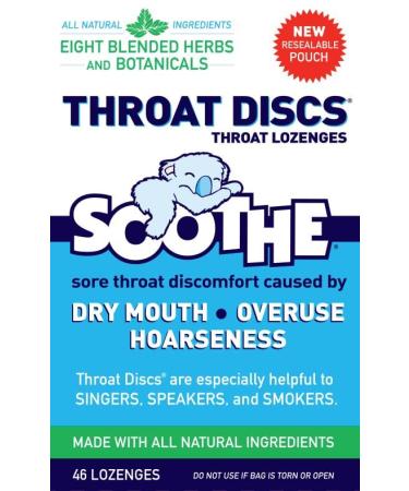 Throat Lozenges 46 Count resealable Pouch (Pack of 4)