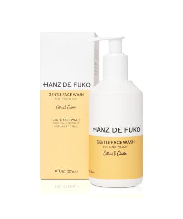 Hanz de Fuko Citrus & Creme Gentle Face Wash   Premium Facial Cleanser for Sensitive Skin   Hypoallergenic   Sulfate and Paraben Free   8 oz.