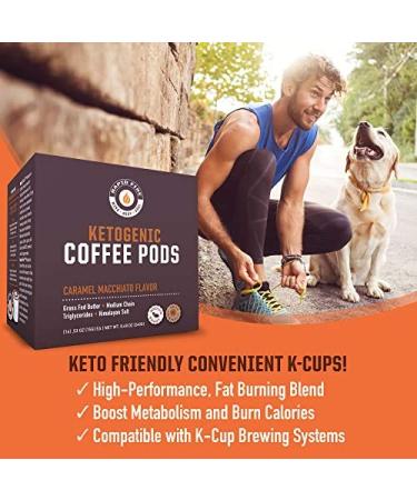 Rapidfire Caramel Macchiato Keto Coffee Pods - Energy & Metabolism Support - 16 Count - Buy Online on GoSupps.com