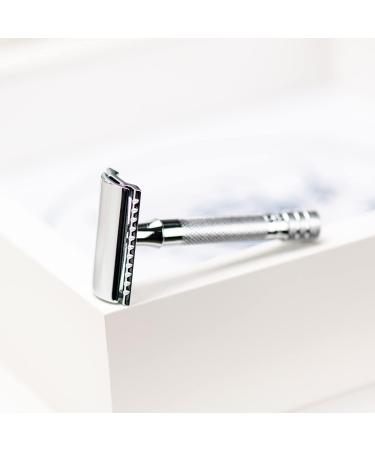 Merkur 33C Razor | Classic Chrome | Three-Part Closed Comb | Ideal for Wet Shaving | Durable Zinc & Brass | Made in Germany - Buy Online on GoSupps.com