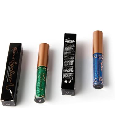 Balacoo 2pcs Waterproof Eyeliner Pencil Glitter Eyeshadow Women Eyeliner Metal Water Proof Miss Liquid Pen 1 count (Pack of 1) As Shownx2pcs - Buy Online on GoSupps.com