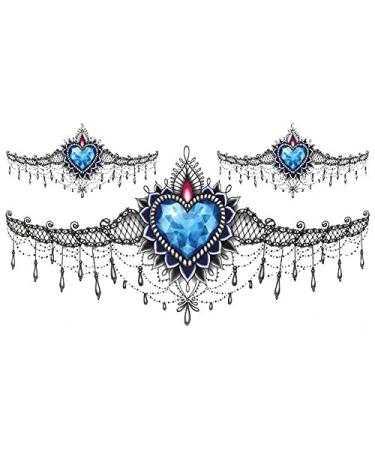 Large Mandala Chest & Waist Temporary Tattoo Sticker Set for Women - 8 Sheets - Buy Online on GoSupps.com