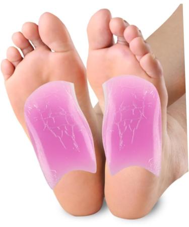 GLEAVI 2 Pairs Plantar Arch Support Insoles - Silicone Gel Foot Inserts for Women | Flat Foot Comfort & Heel Support | Custom Arch Pads & Massage Stickers - Buy Online on GoSupps.com