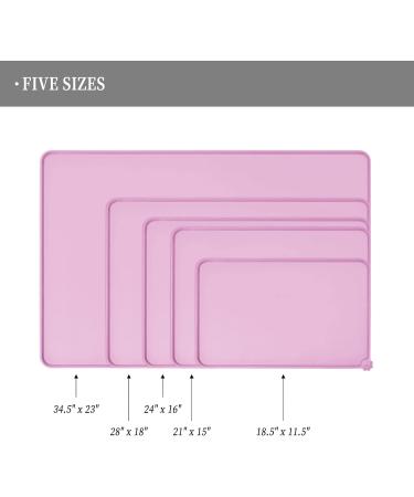 Reopet Silicone Pet Feed Mats - Waterproof Dog & Cat Feeding Mat with Elevated Edges - 47x30 cm (Plum) - Durable Easy to Clean Perfect for International Shipping - Buy Online on GoSupps.com