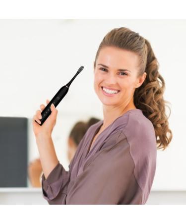 Electric Toothbrush USB Rechargeable - Waterproof Tooth Cleaning Brush for Adults - Black - Buy Online on GoSupps.com