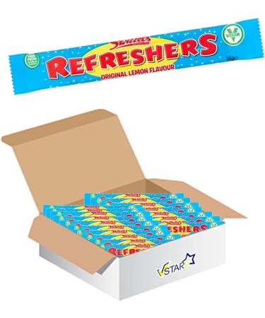 VSTAR Refreshers Original Lemon Flavoured Chew Bars - Full Box Sweets (60 Bars) - Buy Online on GoSupps.com