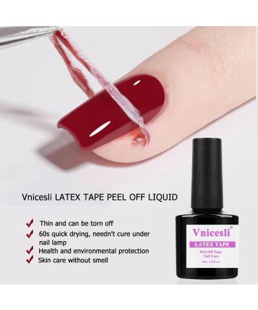 Vnicesli Liquid Latex Peel Off Nail Polish Corrector | Fast Drying Odorless Skin Protection | 10ml - Buy Online on GoSupps.com