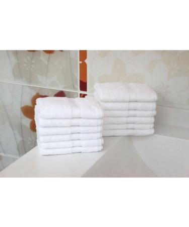 Linum Luxury Hotel Collection 100% Turkish Cotton Terry Washcloths - Set of 12 - Buy Online on GoSupps.com