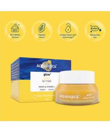 Glow+ Plump Lip Mask | Hydrating Papaya & Shea Butter Lip Balm for Chapped Lips | Bright & Luscious Lips | 15g - International Shipping Available - Buy Online on GoSupps.com