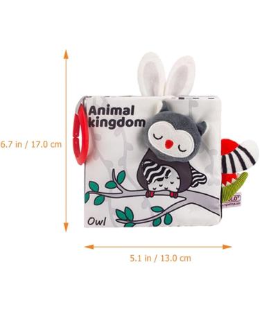 iBasenice 2pcs Touch and Feel Crinkle Cloth Baby Books - Early Education Animal Toys for Newborns | High Contrast, Soft & Safe for Boys and Girls - Buy Online on GoSupps.com