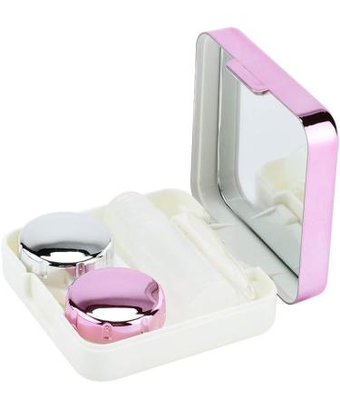 Akozone Contact Lens Container Set - Cute Pink Travel Storage Box with Mirror | Eye Care & Reflective Coverage for International Shipping - Buy Online on GoSupps.com