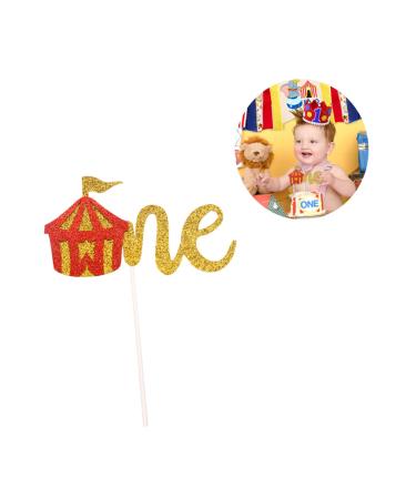 Gogogmee 5 Pcs Holidays Cupcake Picks birthday cake decorations glitter cupcake toppers circus baby shower forest animal birthday cupcake decorations paper cake picks zoo food child fruit