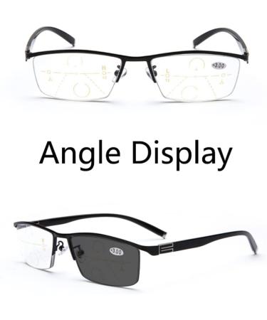 Dibako Progressive Multifocal Photochromic Reading Glasses - Blue Light Blocking Sunglasses for Men & Women (+1.00) - Buy Online on GoSupps.com