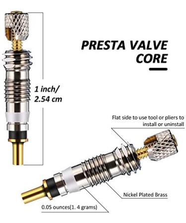 Boao 20-Pack Presta Valve Core Replacement Brass Tubes for Tubeless Road and MTB Bikes - Compatible with Stan's, Vittoria, Continental, Kenda, and More - Buy Online on GoSupps.com