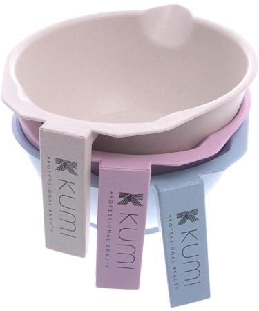 Kumi Wheat Blue Tint Bowl - Eco-Friendly Durable Hair Tinting Tool with Non-Slip Base and Measuring Grid - Buy Online on GoSupps.com