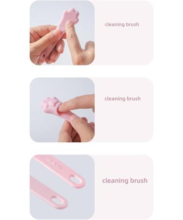 Manual Facial Cleansing Brush Soft Silicone Face Skin Scrubber Manual Brush Applicator Brush Face maskes Brush for Forehead Cheeks Nose Lips Face 10.8x3 Cm Pink - Buy Online on GoSupps.com