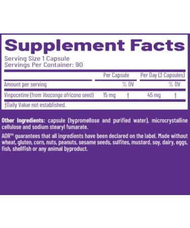Buy AOR Vinpo-15 - 90 Vegan Capsules | Advanced Orthomolecular Research Supplement - Buy Online on GoSupps.com