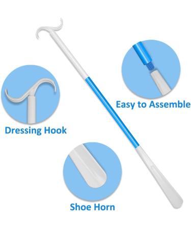 Handled Shoe Horn Dressing Stick Sock Remover Aid Helper Adjustable Dressing Aid for Shoes Socks Shirts Pants Shoe Horn Long Handle for Seniors - Buy Online on GoSupps.com