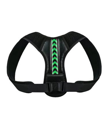 Adjustable Back Shoulder Posture Corrector Belt Clavicle Spine Support Reshape Your Body Home Office Sport Upper Back Neck Brace (Color : Green Size : 2XL-Weight 120-135KG)