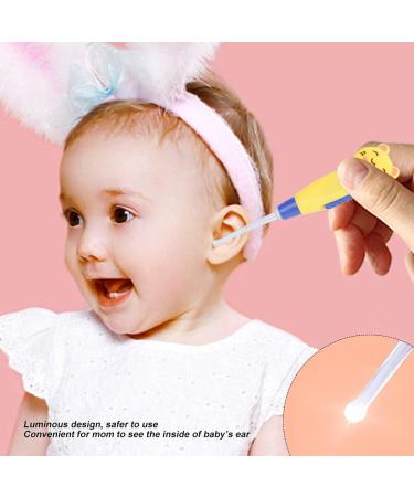 Children's Cartoon Earpick with LED Light - Removable Earwax Cleaner Tweezers & Scoop for Kids Ear Care - Buy Online on GoSupps.com