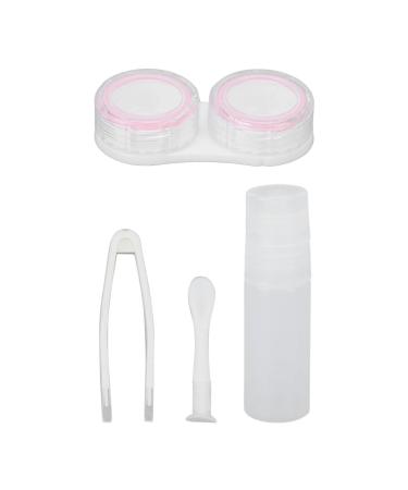AMONIDA Contact Lens Case Cartoon Style Safe Protection Disposable Contact Lens Case (Pink)
