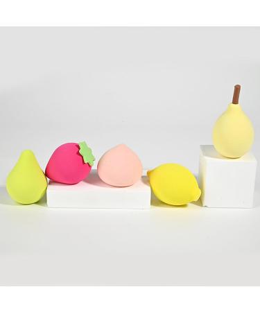 5 Makeup Sponge Set Soft Makeup Blender for Foundation Cute Fruit Shaped Cosmetics Sponge Blender Makeup Applicator Sponge Powder Puff Makeup Blending Eggs for Powder Cream and Liquid - Buy Online on GoSupps.com