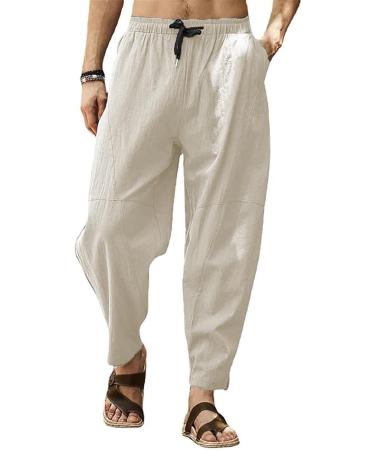 Men's Spring/Summer Dress Pants for Big Thighs - Beige, 4X-Large - Buy Online on GoSupps.com