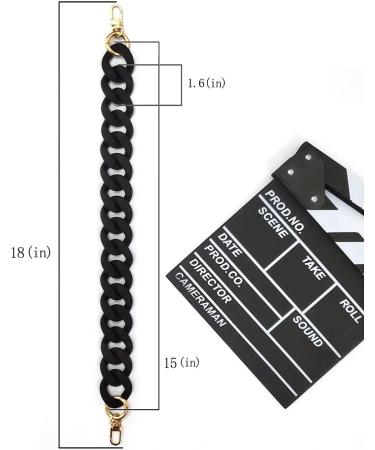 AUMEY Large Flat Chain Strap - Acrylic Chain Luxury Handbag Strap Fashionable Replacement Purse Clutches Handles for Purse Handbags DIY Crafts  15.7 inch of Each  (02- Black) - Buy Online on GoSupps.com