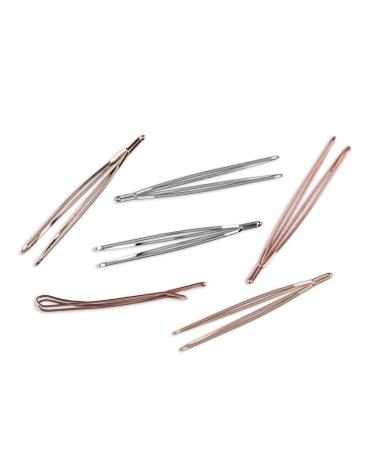 Scunci Bobby Pins Set - Silver, Gold, Bronze Colors - 12 Pcs (2 Packs) - Buy Online on GoSupps.com