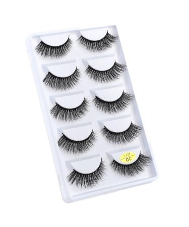 UAMOU Mink Eyelashes 10/50/100 Boxes Fluffy 3D Mink Lashes Makeup Natural Long Volume False Eyelashes Bulk Faux Cils Custom Cheerfully (Color : 5 Pairs X11 Size : 50 Boxes)