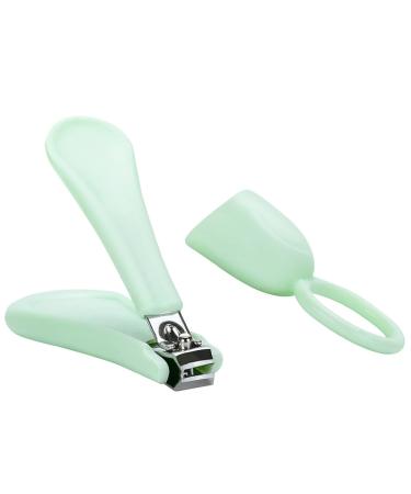 Clyhon baby nail scissors nail clippers for baby/children nail care wider and ergonomic handle especially for newborns safe and comfortable (random pink and green hair)