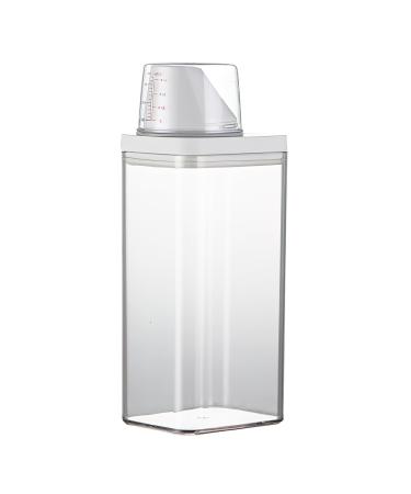 Airtight detergent dispenser with measuring cup multifunctional washing powder dispenser laundry powder container laundry powder container washing powder container detergent container for 1500ml