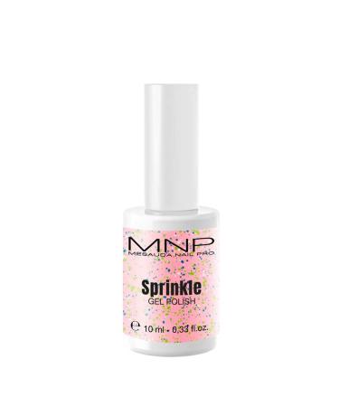 Mesauda MNP Sprinkle Gel Polish 102 Macaron 10ml - semipermanent nail polish with sprinkled effect