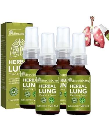 2024 New 1/2/3/4/5Pcs GFOUK BreathDetox Herbal Lung Cleansing Spray - Herbal Lung Cleanse Spray | Breath Detox Herbal Lung Cleansing Spray | Herbal Lung Cleanse Mist | Powerful Lung Support - 30ml (4pcs)