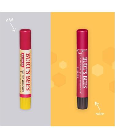 Burt's Bees Lip Balm Rhubarb 4-Pack - Moisturizing Lip Shimmer Spring Gift with Vitamin E & Coconut Oil for Women - 100% Natural Easter Basket Stuffers for All Day Hydration - 0.09 Ounce - Buy Online on GoSupps.com