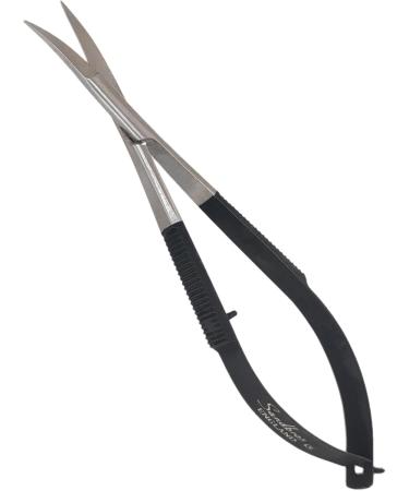 Spring Embroidery Scissors Manicure and Cross Stitch Sewing Craft Small Tool Scissor Multipurpose use (Black Grip Curved) - Buy Online on GoSupps.com