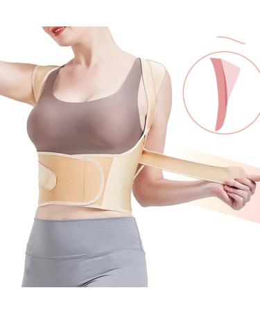 DFHBFG Posture Corrector Brace - Adjustable Clavicle Support for Better Posture | Unisex Medium Beige - Buy Online on GoSupps.com