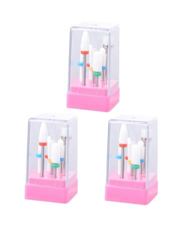 minkissy 3 Sets Nail Art Cuticle Drill Bit Salon Nail Diamond Drill Bits Nail Drill Tool Ceramic Nail Bits Electric Manicure Nail Bits Nail Drill Bits Nail File Bits Nail Tool Acrylic Metal