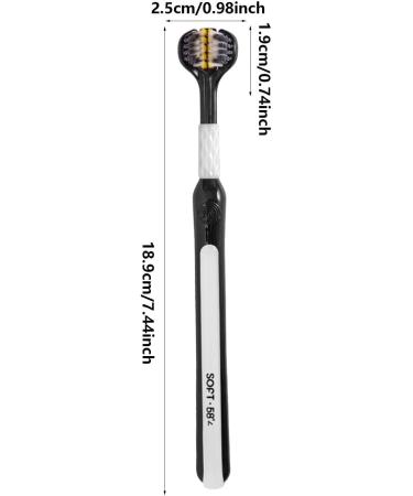 Buy Ergonomic Black Toothbrush with Soft Bristles | Non-Slip Design | 3-Sided Sensory for Sensitive Gums - Shop Internationally - Buy Online on GoSupps.com