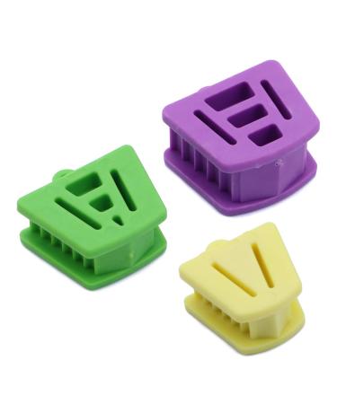 ULTECHNOVO Mouth Guard: 3pcs Dental Bite Blocks Multi Size Mouth Props Silicone Dental Bite Blocks Occlusal Pads for Mouth Opener Aldult Cheek Teeth Clenching Accessories
