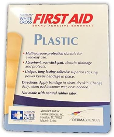 First Aid Plastic Bandages 3/4 x 3 Inches - 60 Count Box | Durable & Reliable for All Your Injuries - Buy Online on GoSupps.com